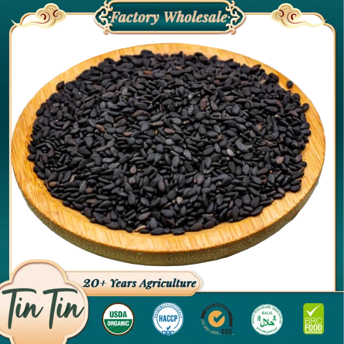 Økologisk sort sesam høj renhed bulk engros